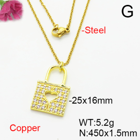 Fashion Copper Necklace  F6N403868aajl-L024