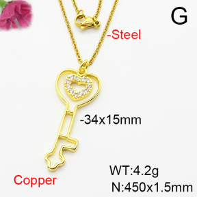 Fashion Copper Necklace  F6N403869avja-L024