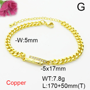 Fashion Copper Bracelet  F6B404949ablb-L024
