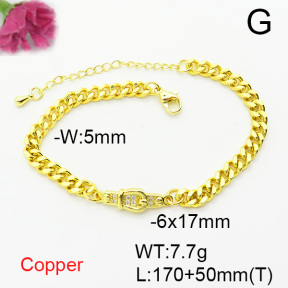 Fashion Copper Bracelet  F6B404950bbml-L024