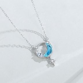925 Silver Necklace  Weight:1.82g  P:12*17.8mm  L:40+5cm  JN1427aimi-Y11  NB1002328