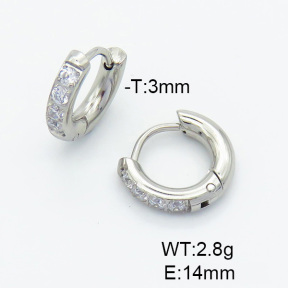 Stainless Steel Earrings  (Clear Inventory)  6E4003356vbmb-900