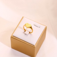 Stainless Steel Ring  Handmade Polished  Heart  PVD Vacuum Plating Gold  Weight:3.4g  R:10mm  GER000431vhha-066