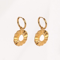 Stainless Steel Earrings  Enamel,Handmade Polished  Oval  PVD Vacuum Plating Gold  Weight:4.8g  E:18x16mm  GEE000575vhkb-066