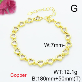 Fashion Copper Bracelet  F6B404958bhva-L017