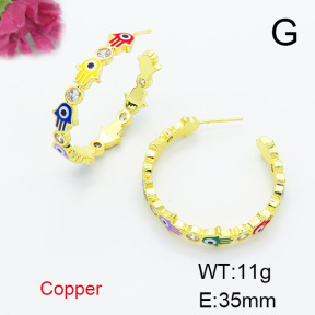 Fashion Copper Earrings  F6E301534bhva-L017