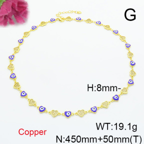 Fashion Copper Necklace  F6N300715aivb-L017