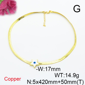 Fashion Copper Necklace  F6N300725bhva-L017