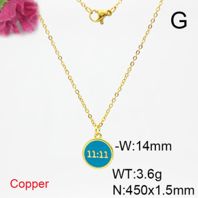 Fashion Copper Necklace  F6N300728vail-L017