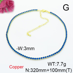 Fashion Copper Necklace  F6N403873bhva-L017