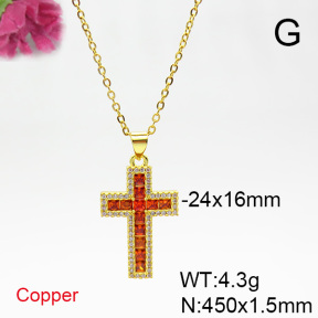 Fashion Copper Necklace  F6N403880ablb-L017