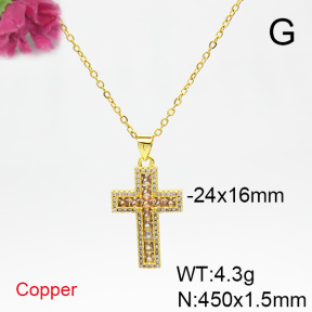 Fashion Copper Necklace  F6N403882ablb-L017