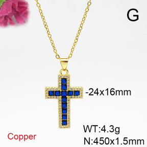 Fashion Copper Necklace  F6N403883ablb-L017