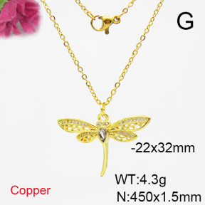 Fashion Copper Necklace  F6N403887baka-L017