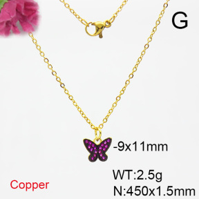 Fashion Copper Necklace  F6N403890avja-L017