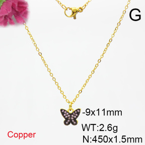 Fashion Copper Necklace  F6N403892avja-L017