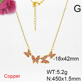 Fashion Copper Necklace  F6N403899bbov-L017