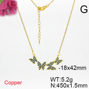 Fashion Copper Necklace  F6N403900bbov-L017