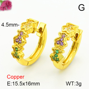 Fashion Copper Bear Earrings  TE7000016vhmv-659