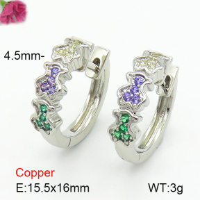 Fashion Copper Bear Earrings  TE7000018ahlv-659
