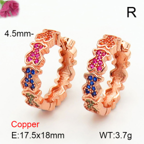 Fashion Copper Bear Earrings  TE7000026vhnv-659