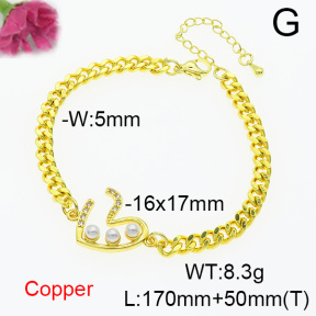 Fashion Copper Bracelet  F6B405029vbnb-L024