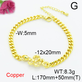 Fashion Copper Bracelet  F6B405044bbml-L024