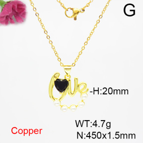 Fashion Copper Necklace  F6N403905aajl-L024