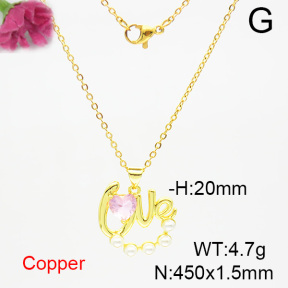 Fashion Copper Necklace  F6N403906aajl-L024