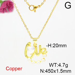 Fashion Copper Necklace  F6N403907aajl-L024