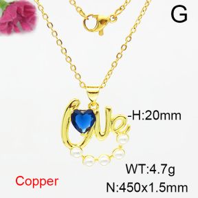 Fashion Copper Necklace  F6N403909aajl-L024