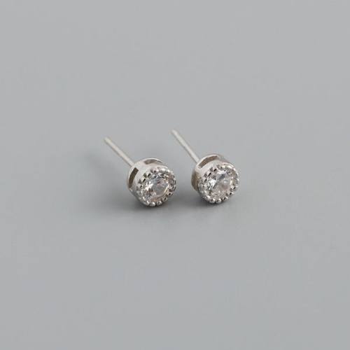 925 Silver Earrings  Weight:1g  3.3*5.4mm  JE1474bhhk-Y10  EH1277