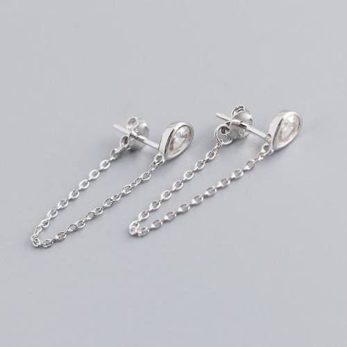 925 Silver Earrings  Weight:1g  5.8*26mm  JE1516bhia-Y10  EH1381