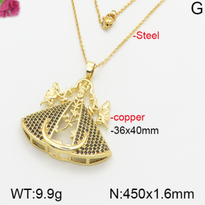 Fashion Copper Necklace  F5N400509bhva-J66