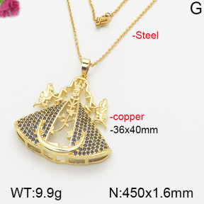Fashion Copper Necklace  F5N400510bhva-J66