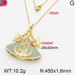 Fashion Copper Necklace  F5N400513bhva-J66
