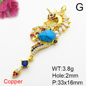 Fashion Copper Pendant  XFPC06026bbml-L002
