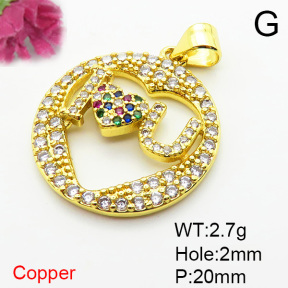 Fashion Copper Pendant  XFPC06068baka-L002