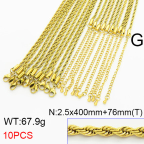 Stainless Steel Necklace  6N2003490ajha-G029