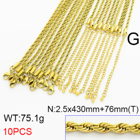 Stainless Steel Necklace  6N2003492ajlv-G029