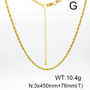 Stainless Steel Necklace  6N2003512aajn-G029