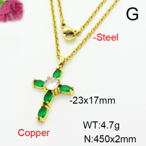 Fashion Copper Necklace  F6N403911baka-L002