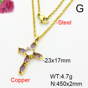 Fashion Copper Necklace  F6N403912baka-L002