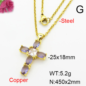 Fashion Copper Necklace  F6N403920baka-L002