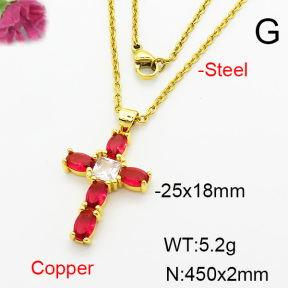 Fashion Copper Necklace  F6N403921baka-L002