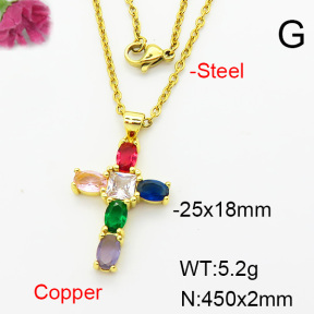 Fashion Copper Necklace  F6N403923baka-L002