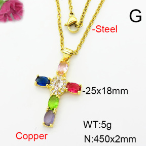Fashion Copper Necklace  F6N403926baka-L002