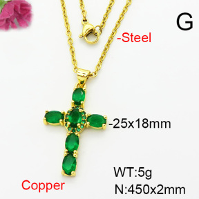 Fashion Copper Necklace  F6N403927baka-L002