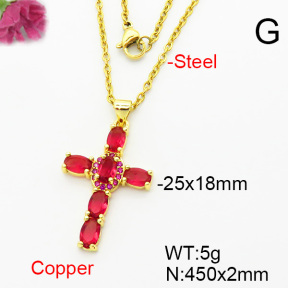 Fashion Copper Necklace  F6N403929baka-L002