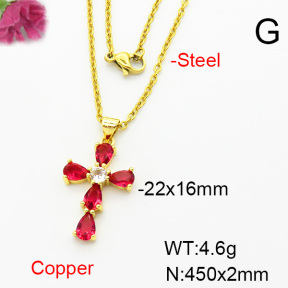 Fashion Copper Necklace  F6N403933baka-L002